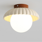 Plafond i järn med glasklot