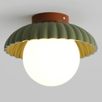Plafond i järn med glasklot