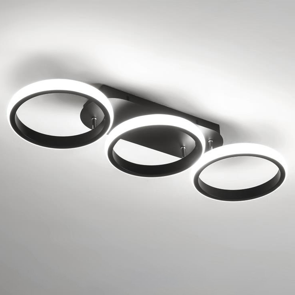 Taklampa med överlappande LED-ringar