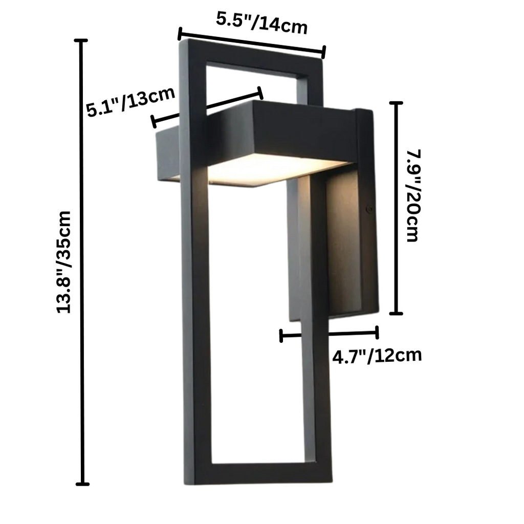 Utomhusvägglampa i aluminium