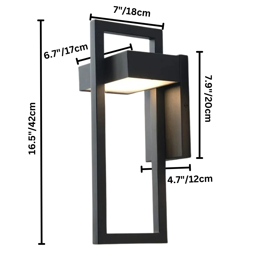 Utomhusvägglampa i aluminium