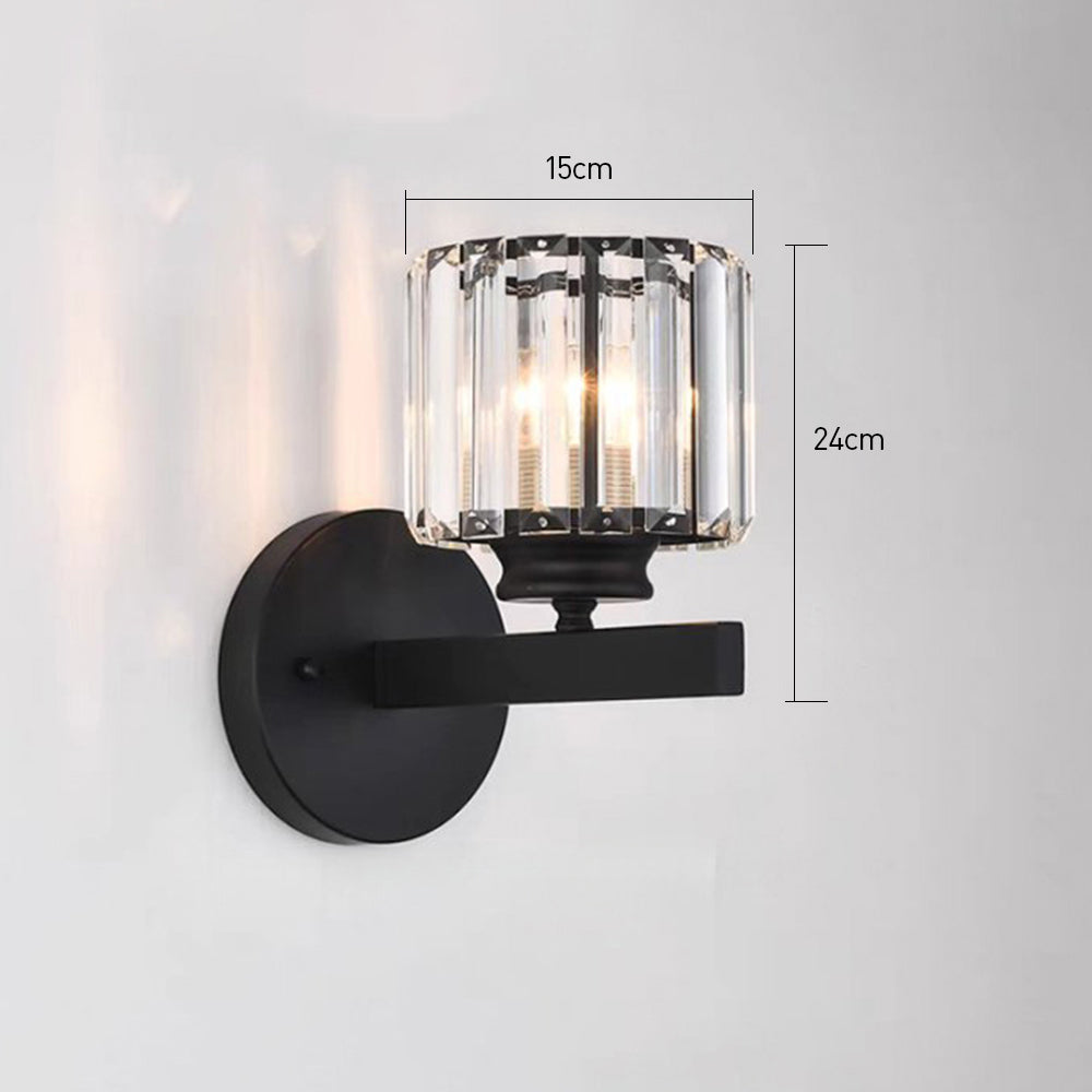 Vägglampa med kristallpaneler