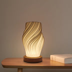 Bordslampa med vågformad kropp