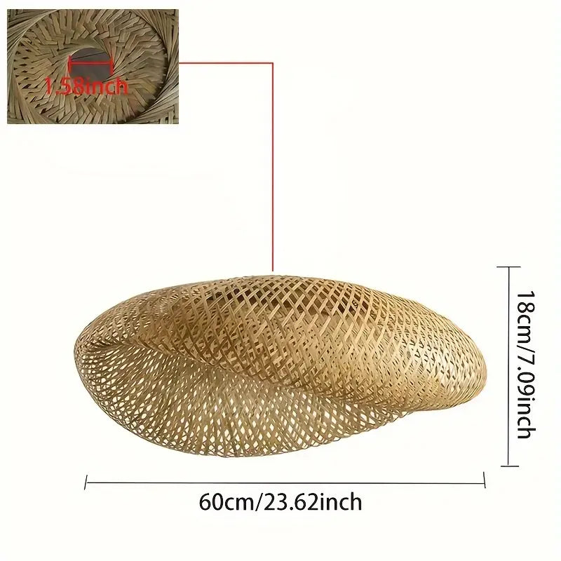 Lampskärm i handflätad bambu