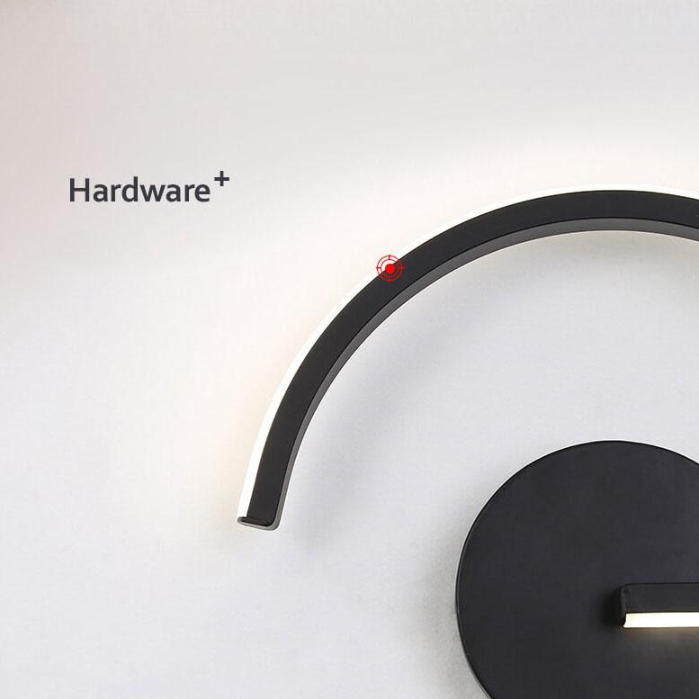 Bågformad vägglampa med LED