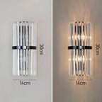 Vägglampa med kristallpaneler