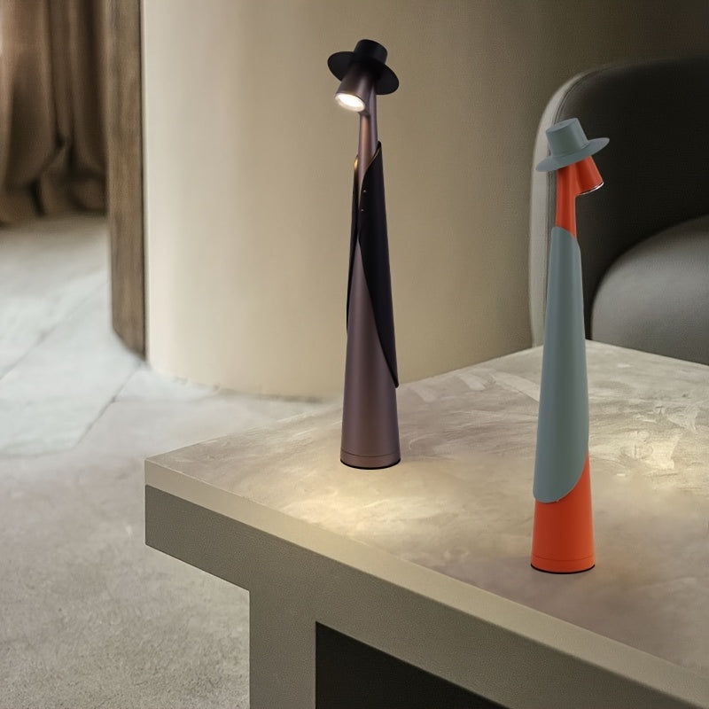 Bordslampa i figurform, uppladdningsbar