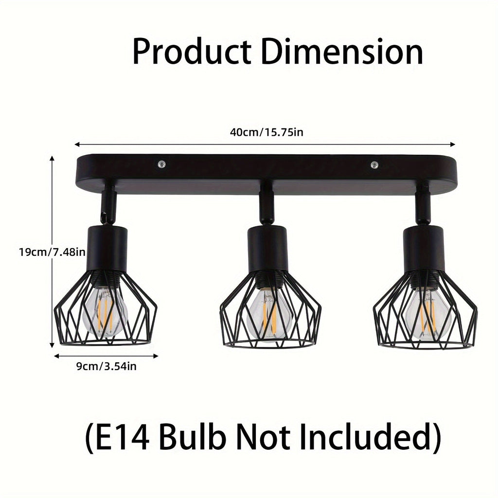 Taklampa med tre spotlights