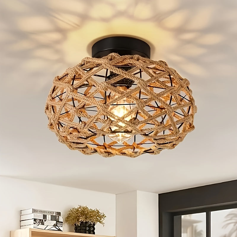 Plafond i flätat hamprep
