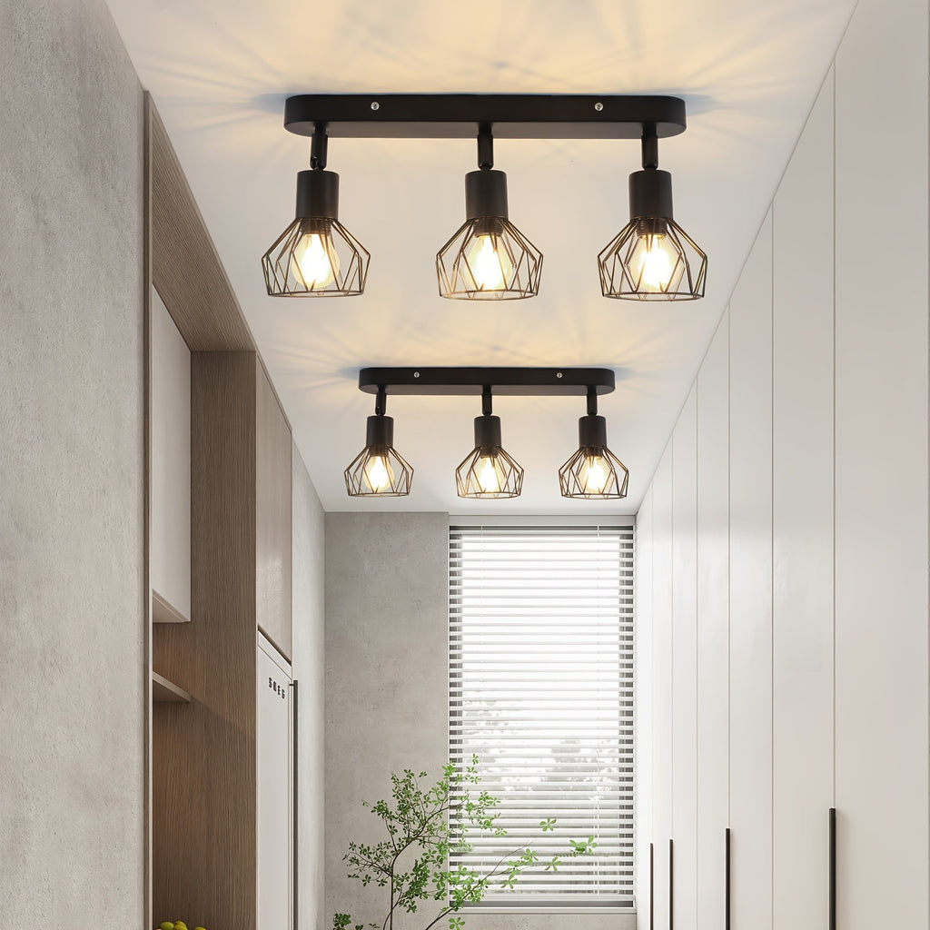 Taklampa med tre spotlights