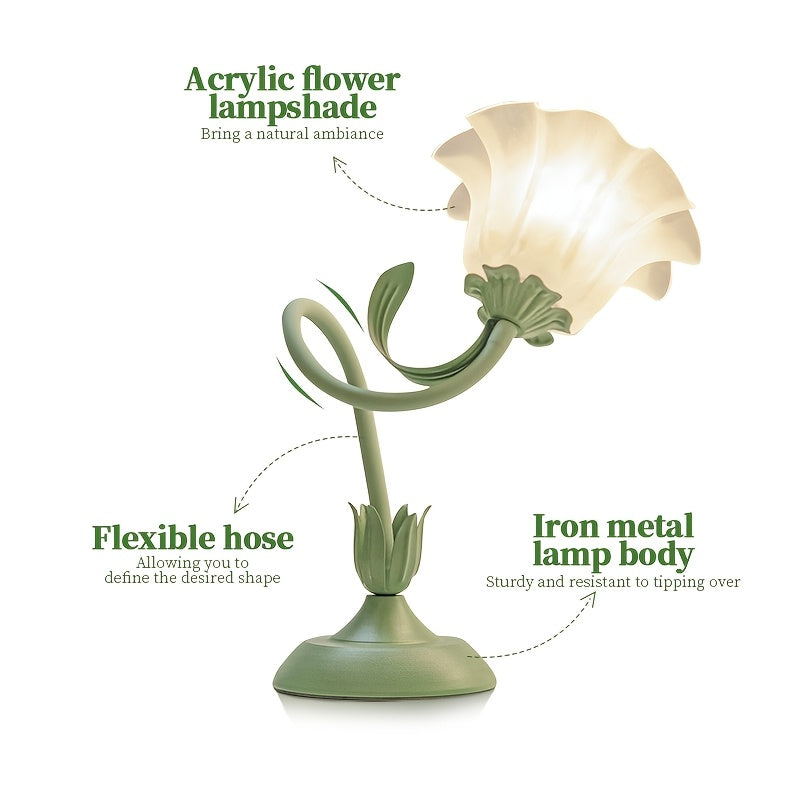 Bordslampa i blomform