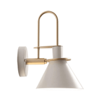 Vägglampa i matt metall