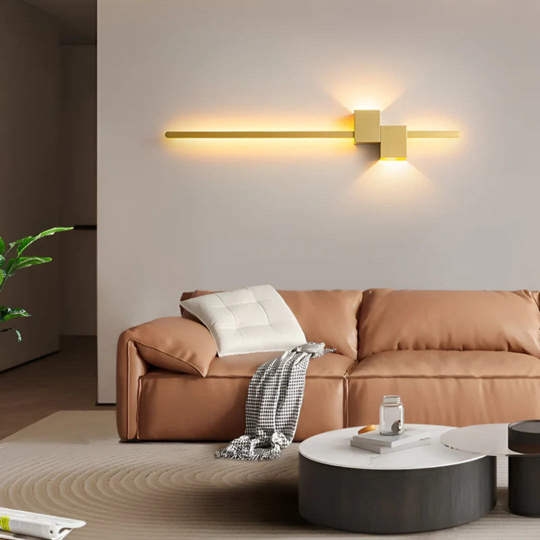Avlång vägglampa med inbyggd LED