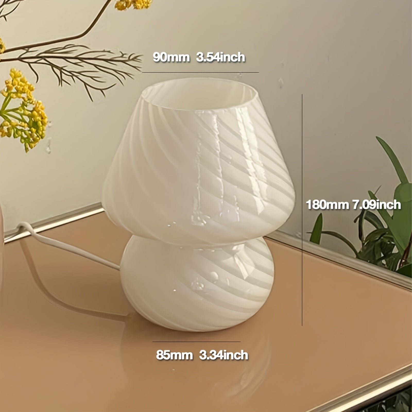 Bordslampa i munblåst glas