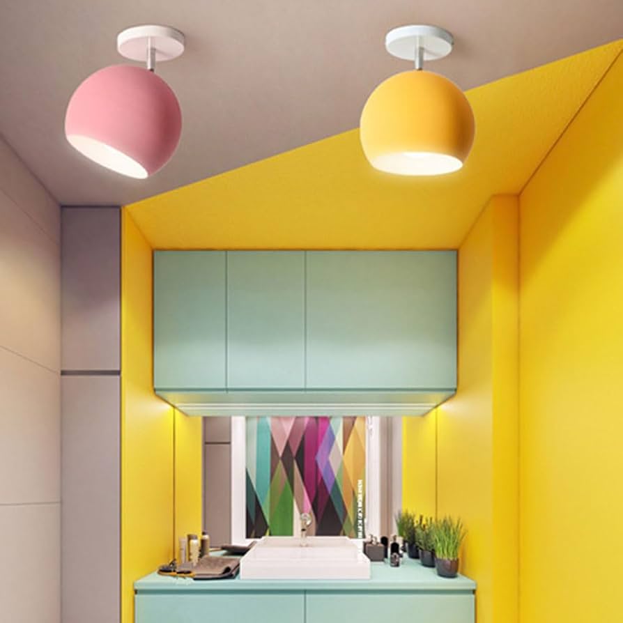Plafond i aluminium med pastellfärg