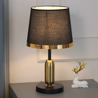 Bordslampa i svart och guld