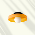 Plafond med rund glaskupa | Taklampa i sex färger med LED