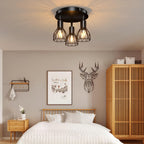 Taklampa med justerbara spotlights i svart