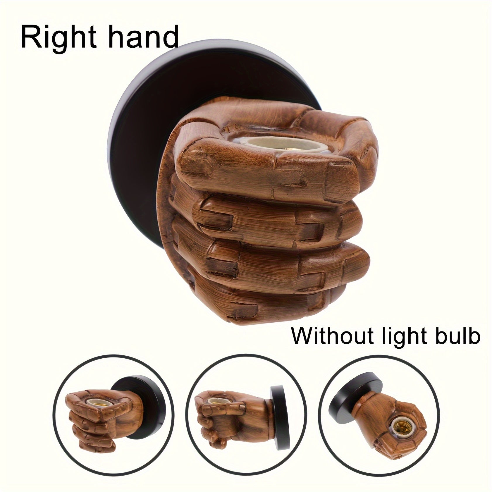 Vägglampa formad som en hand