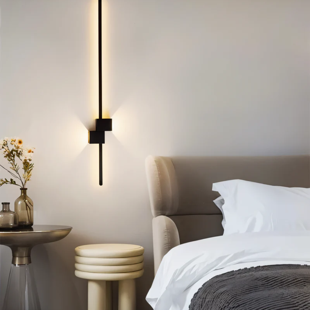 Avlång vägglampa med inbyggd LED