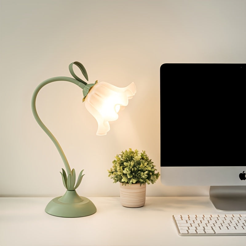 Bordslampa i blomform