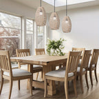 Lampskärm i flätat pappersrep