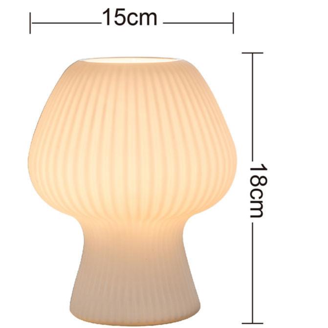 Bordslampa i räfflat glas