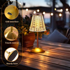 Bordslampa med fasetterad kupa