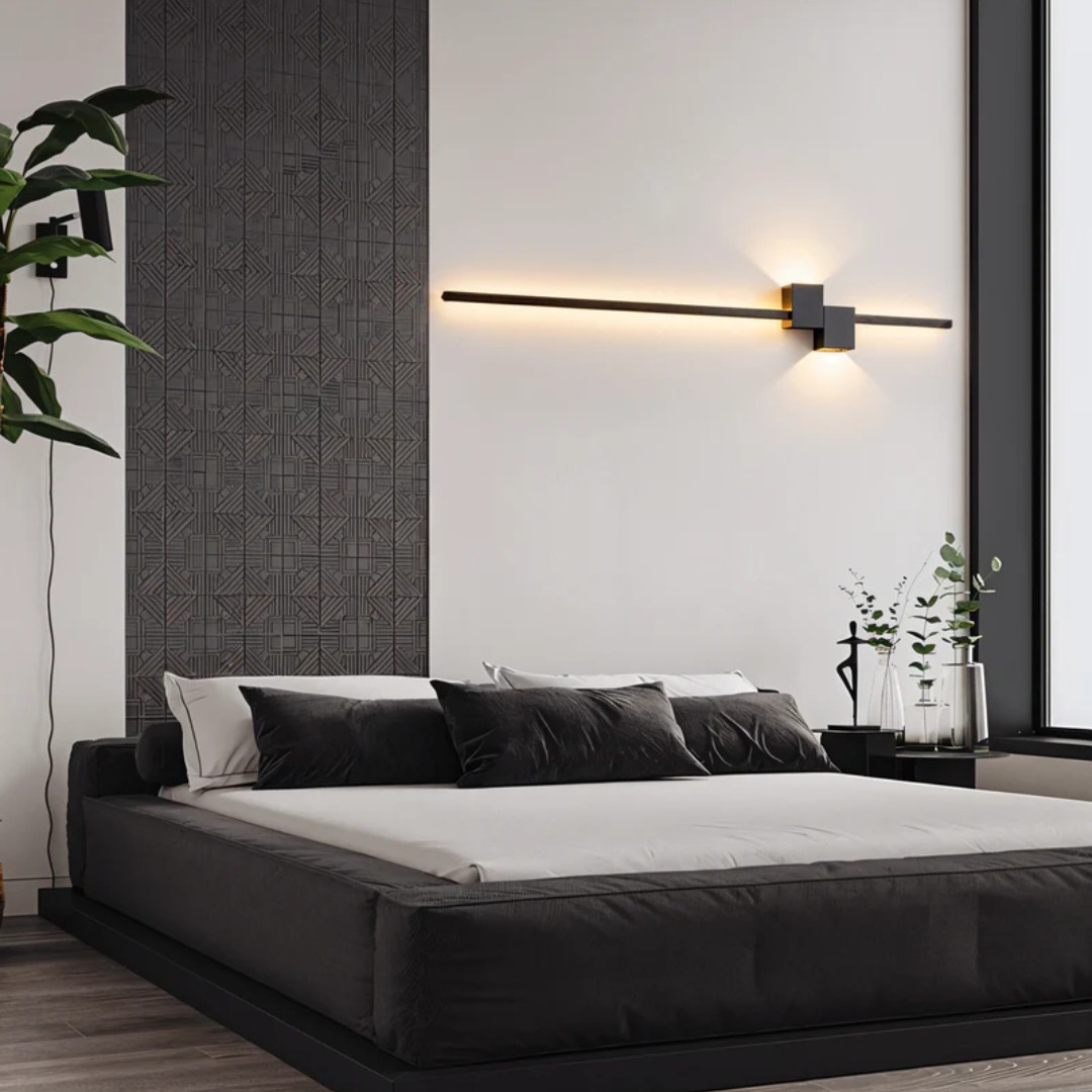 Avlång vägglampa med inbyggd LED