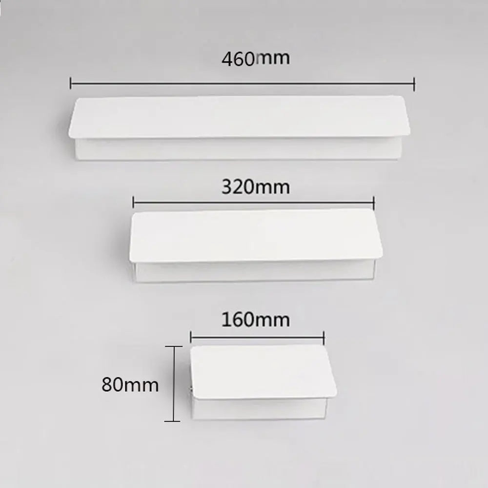 Vägglampa i aluminium, avlång