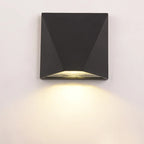 Utomhusvägglampa i svart aluminium