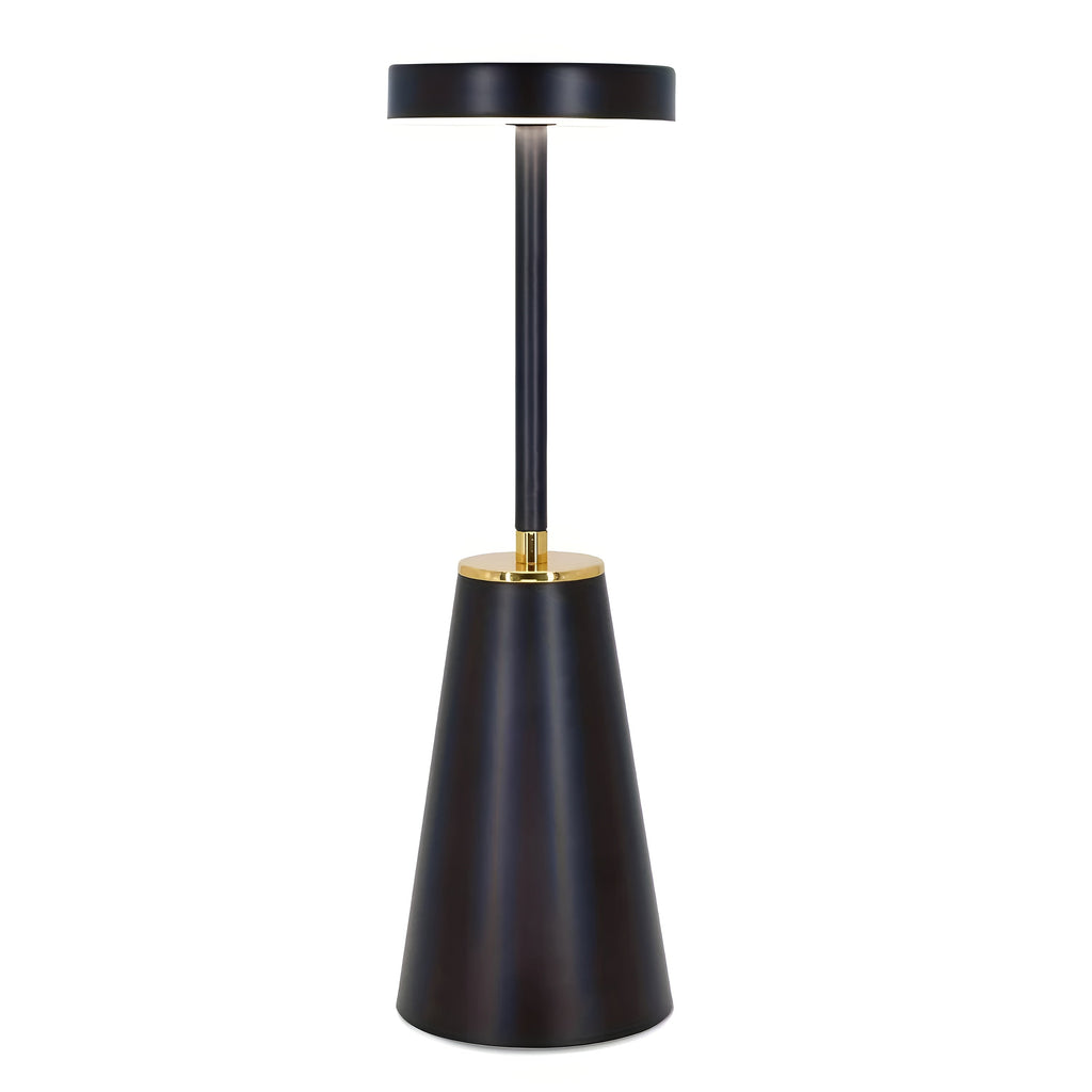 Sladdlös bordslampa med guldkant