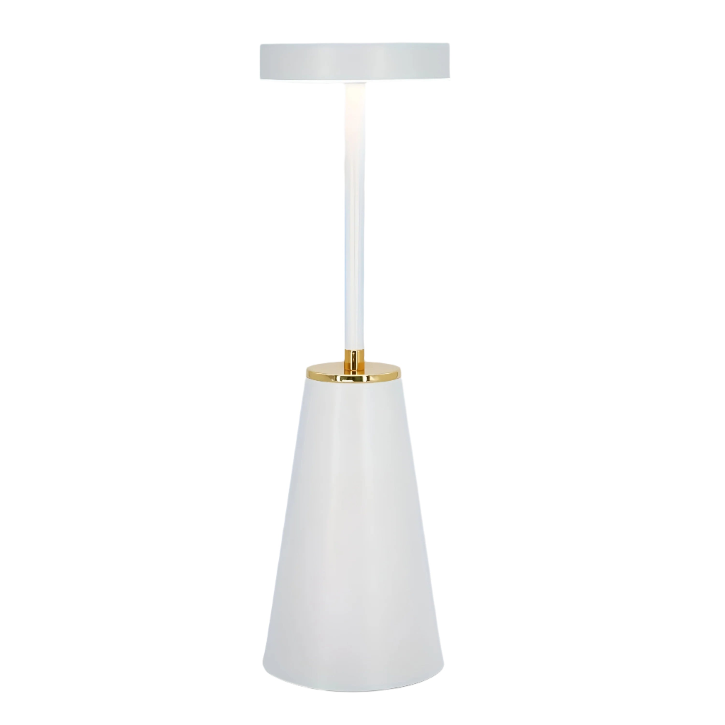 Sladdlös bordslampa med guldkant