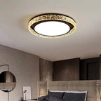 Plafond med kristallring och fjärrkontroll