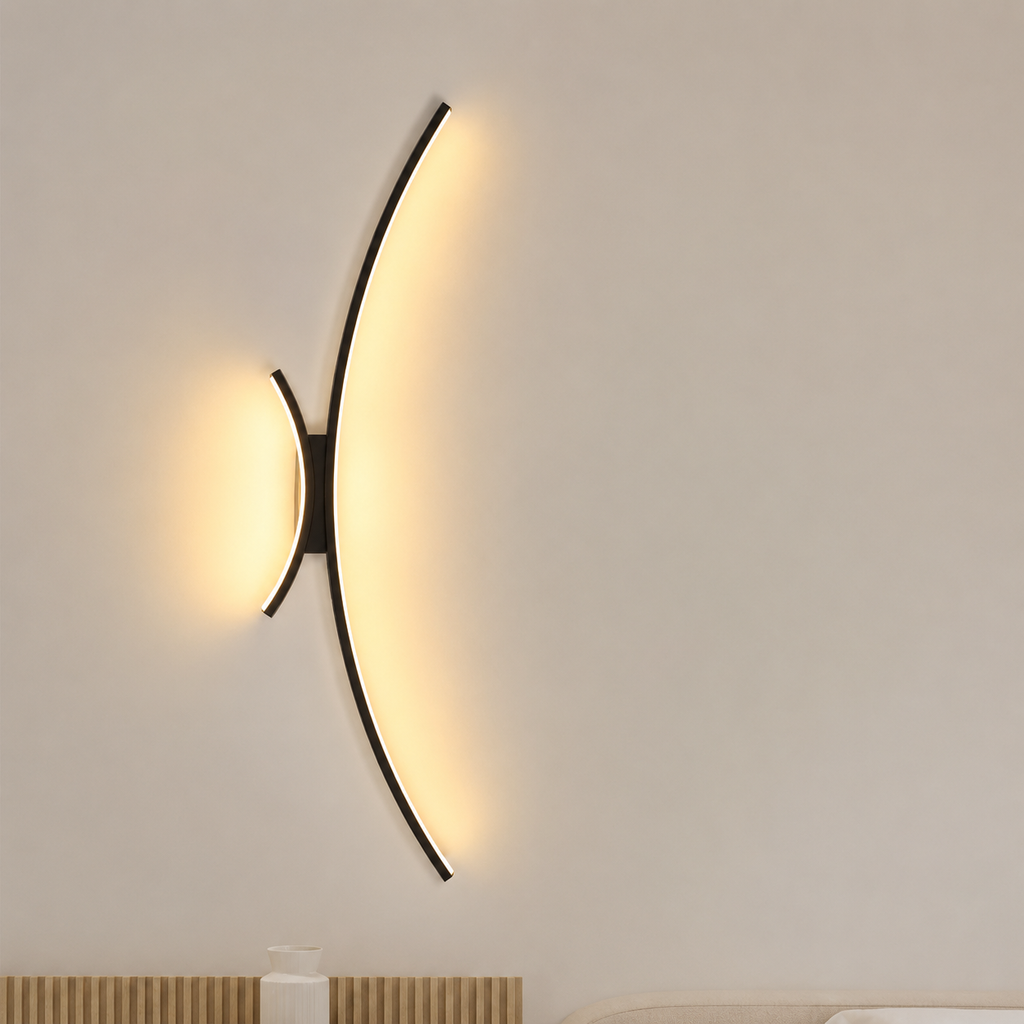 Avlång vägglampa med LED