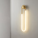 Vägglampa i loopform | LED-väggarmatur i guld eller svart
