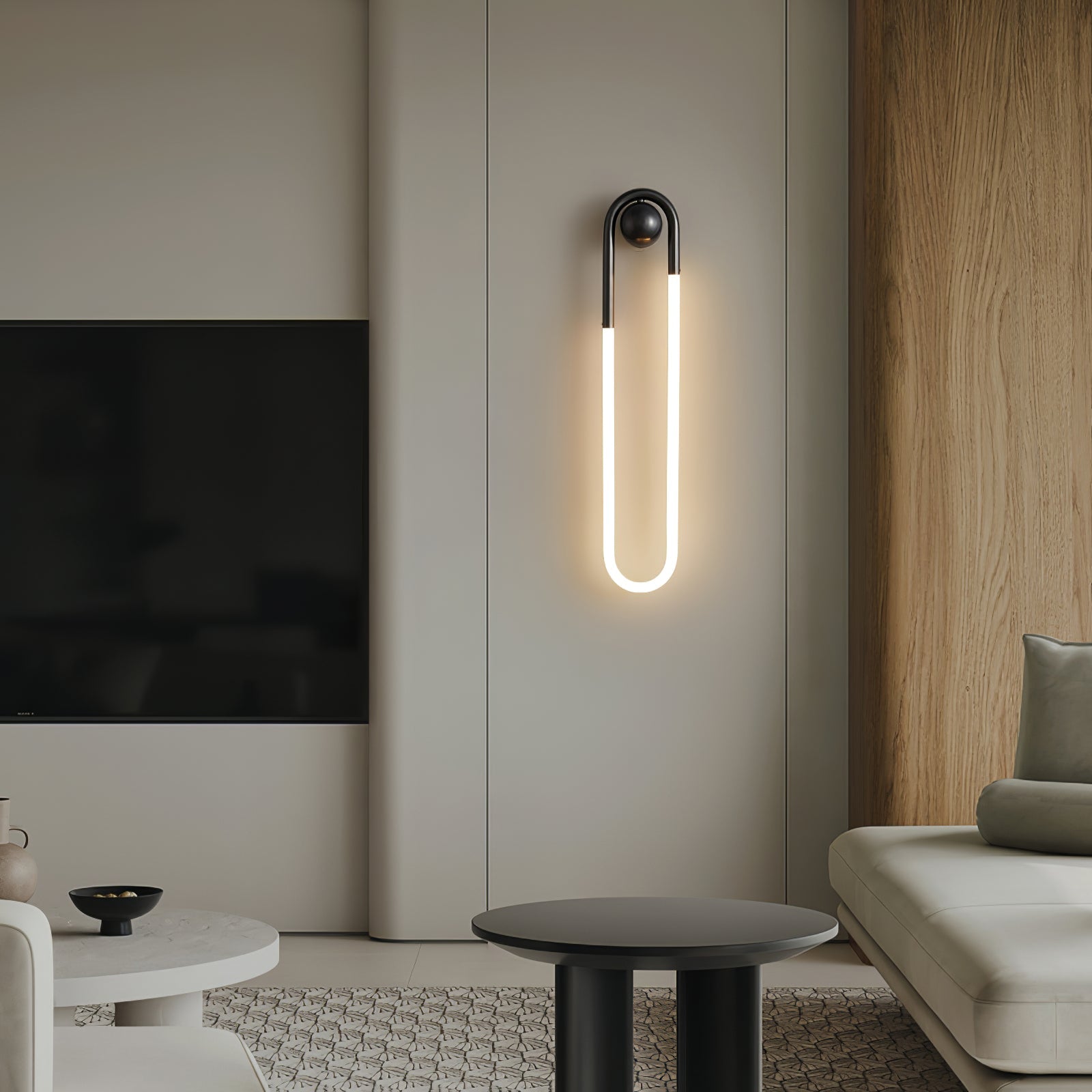 Vägglampa i loopform med LED