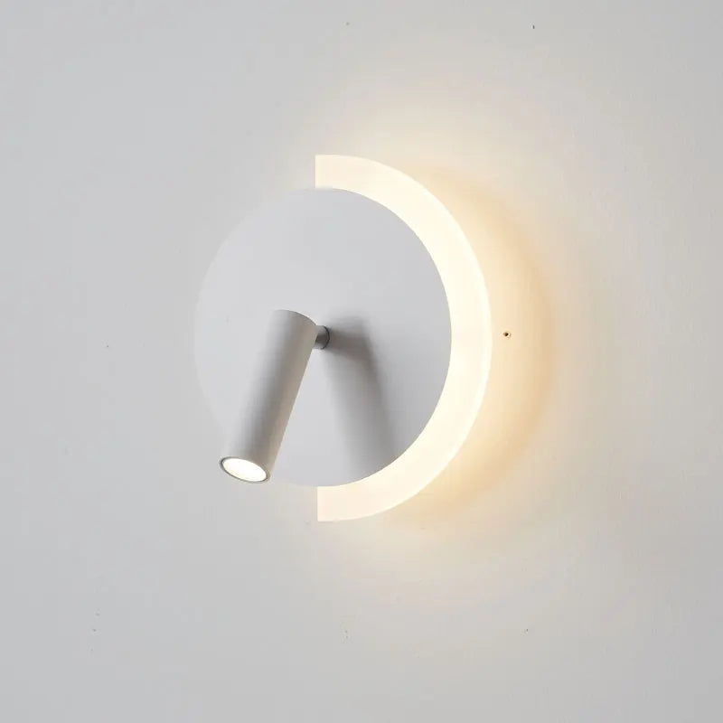 Vägglampa med ljusring och lässpot