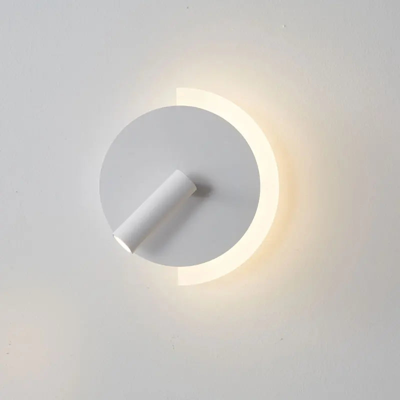 Vägglampa med ljusring och lässpot