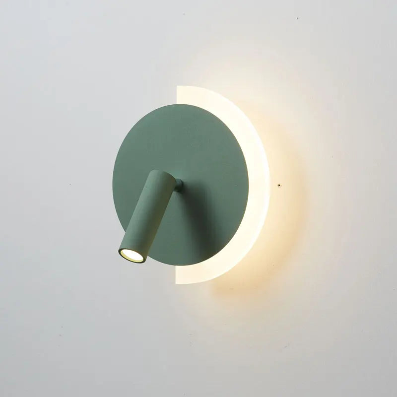 Vägglampa med ljusring och lässpot