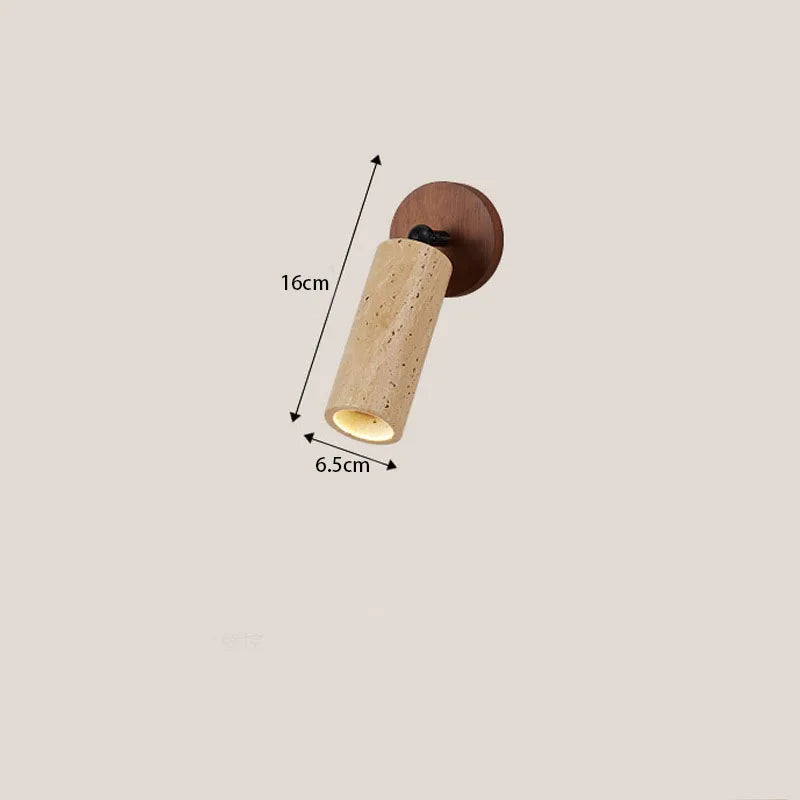Vägglampa travertin