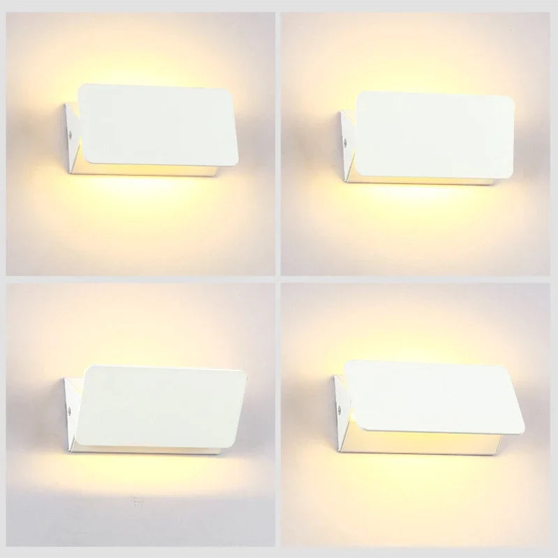 Vägglampa i aluminium, avlång