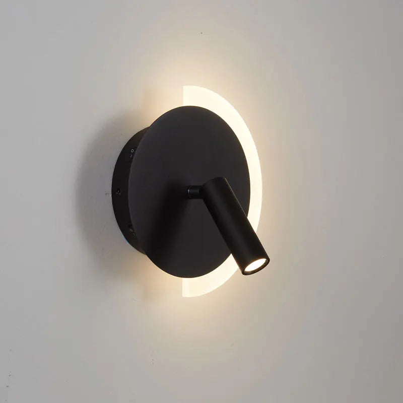Vägglampa med ljusring och lässpot