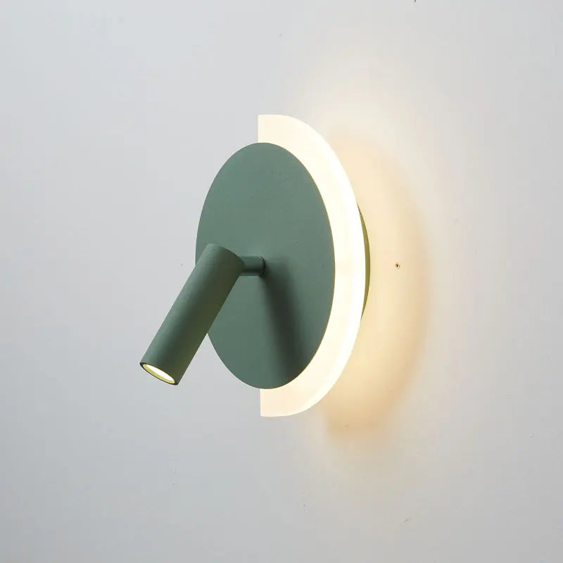 Vägglampa med ljusring och lässpot