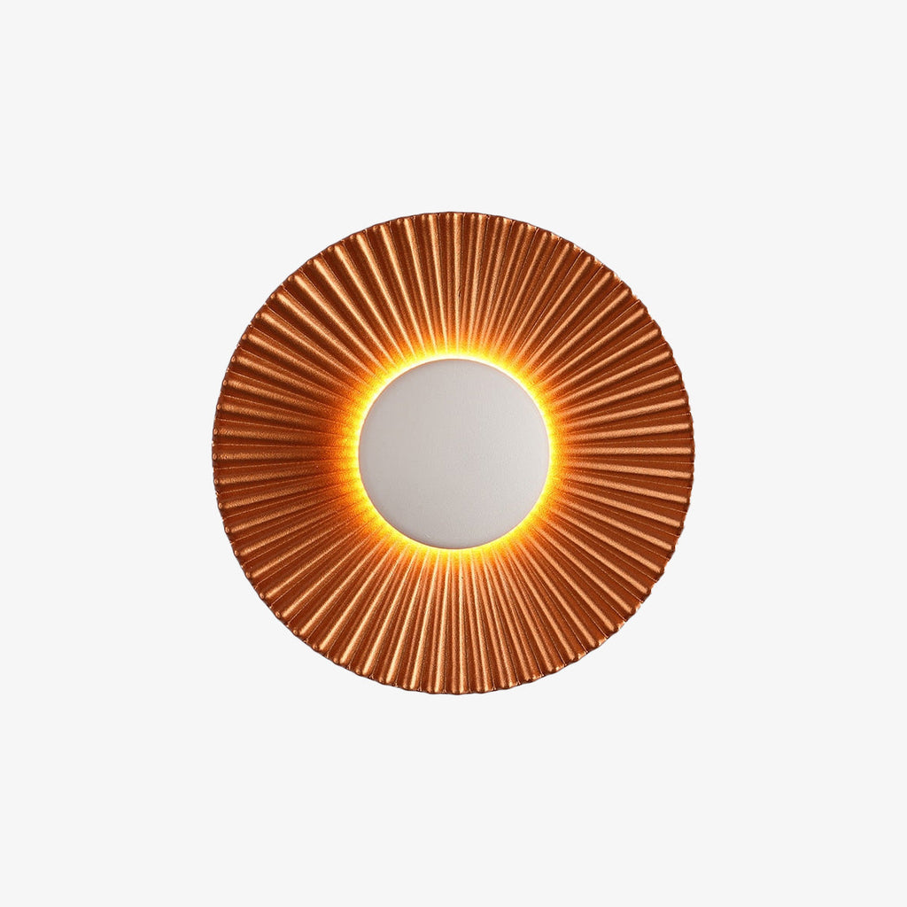 Vägglampa med solmotiv | Väggarmatur i metall med LED