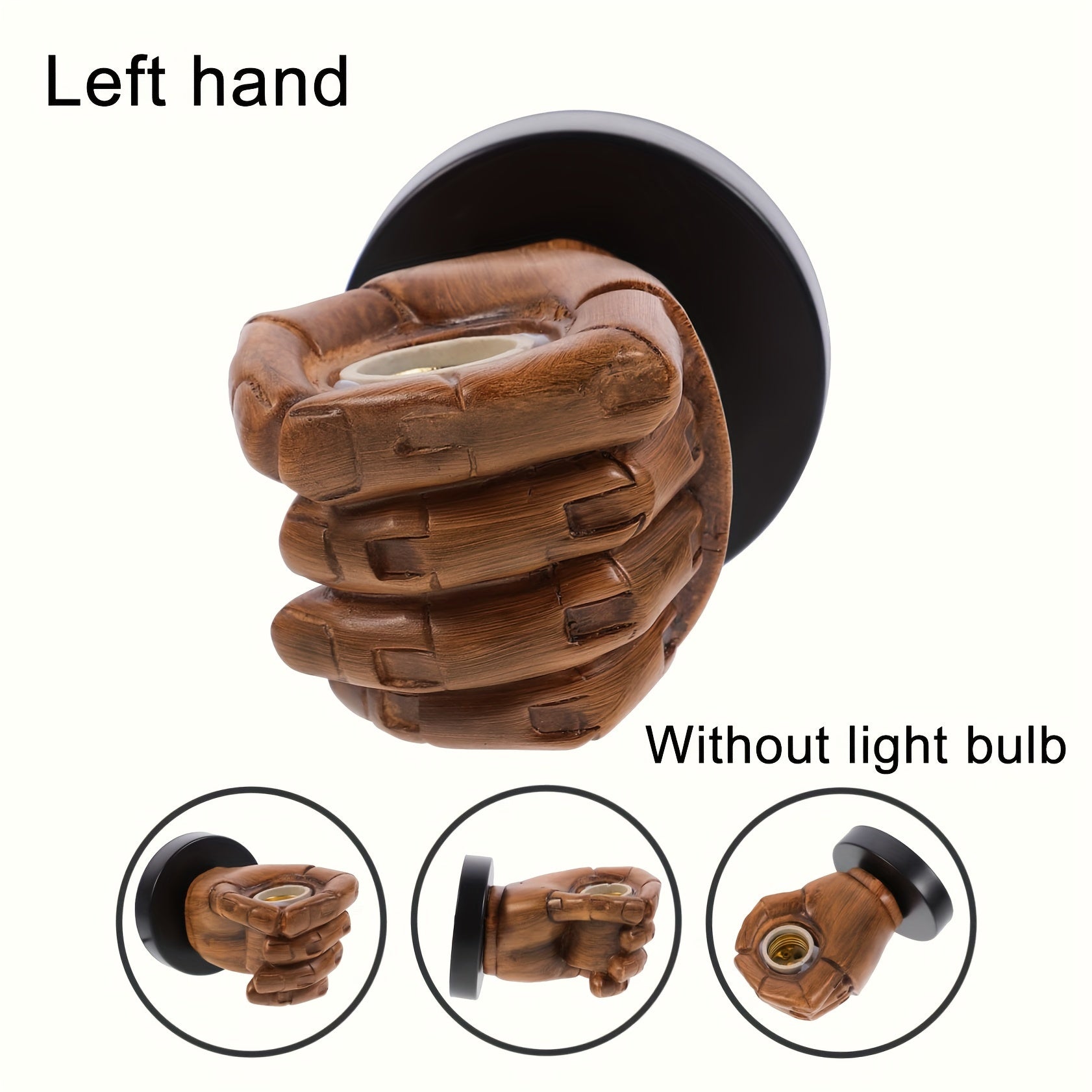 Vägglampa formad som en hand