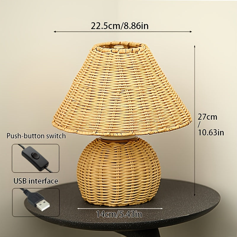 Bordslampa bambuskärm