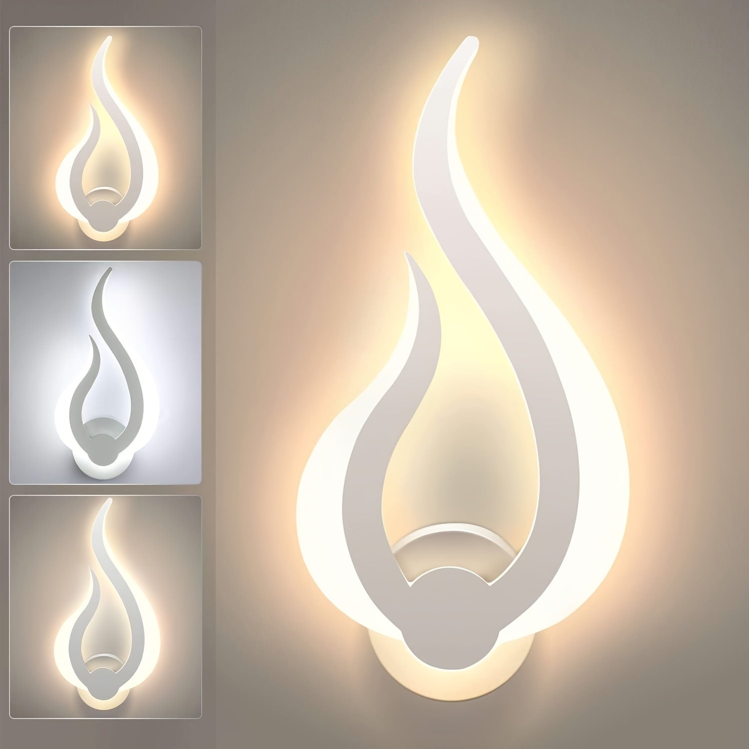 Vägglampa flamform
