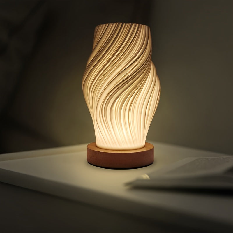 Bordslampa med vågformad kropp