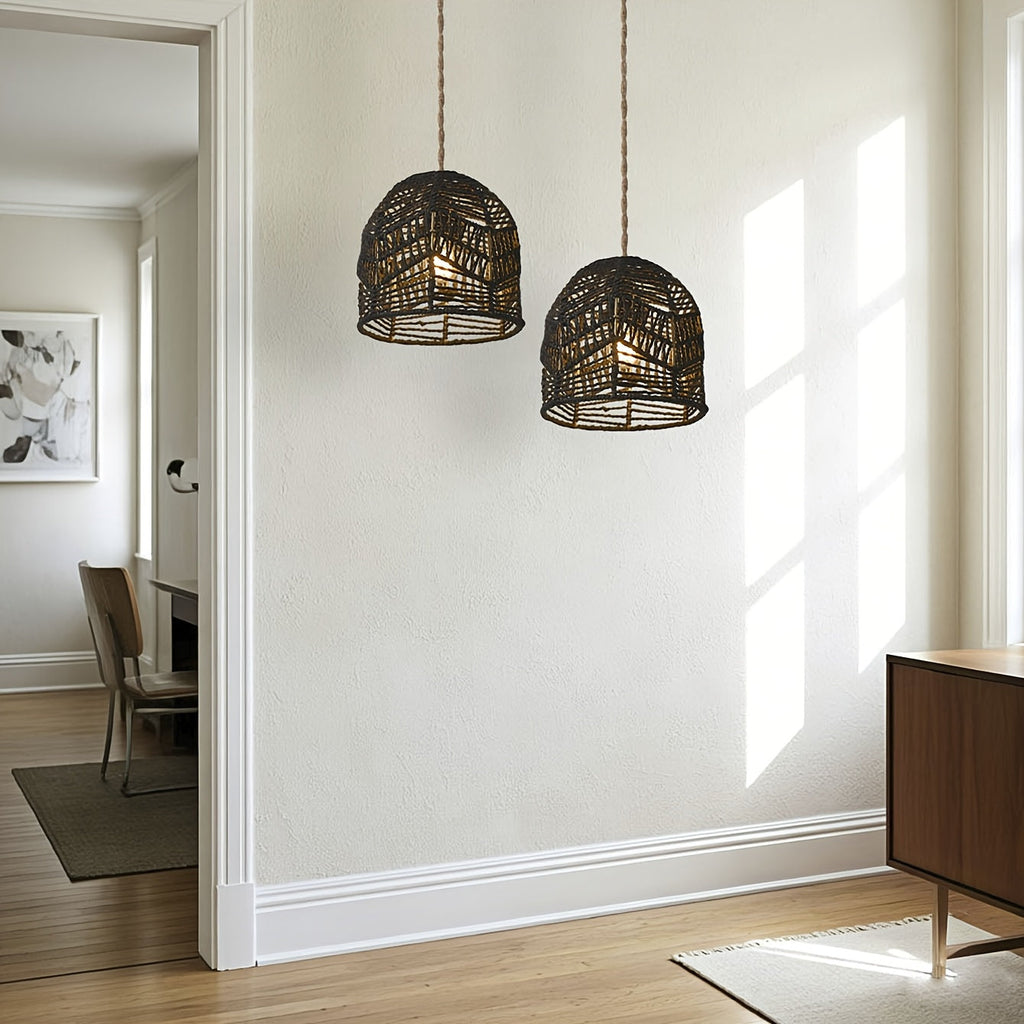 Lampskärm i papperssnöre